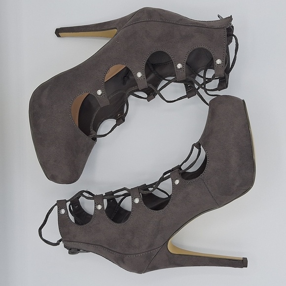 NEW Penny Loves Kenny Lace Up Closed Toe Platform Heels Size - 7.5 - Picture 6 of 16